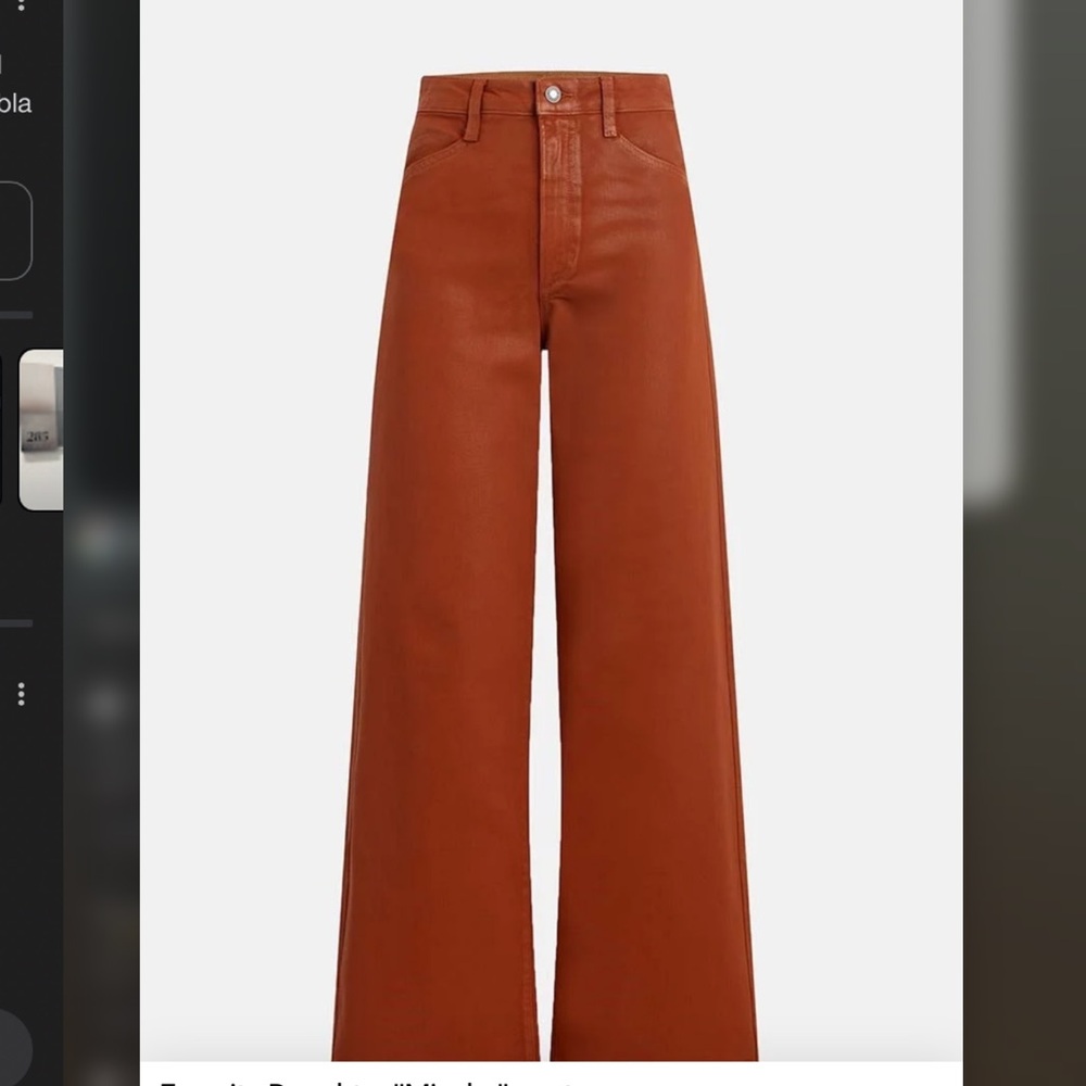 Favorite Daughter The Coated Mischa Wide Leg Pant Jean Size 23 - Picture 6 of 6